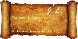 Jankov Lajos névjegykártya