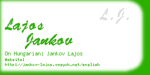 lajos jankov business card